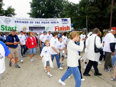 More than 300 walkers turned out for last year’s Friends of the Poor Walk 2009. (Photo provided)