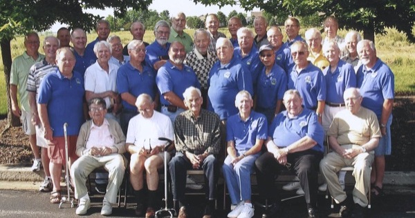 (Left, front to back) George Miller, Randy Bandy, Sonshine Boys co-founder Kurt Kenyon and (right, front to back) Dan Beebe, Nick Terziski, Bob Allen, and Sonshine Boys co-founder Al Roberts (not pictured) enjoy a get together after a recent meeting. (Photo provided)