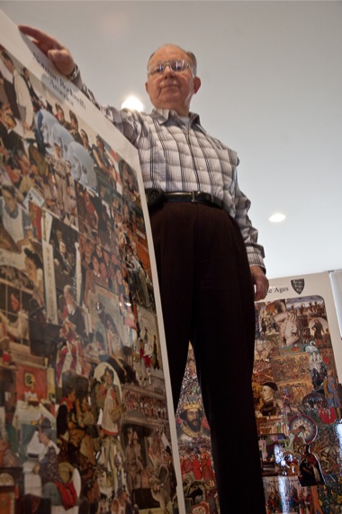 Fred Leznek collages began as a small hobby and bloomed into a journey. (Photos by Chris LaPelusa/Sun Day)