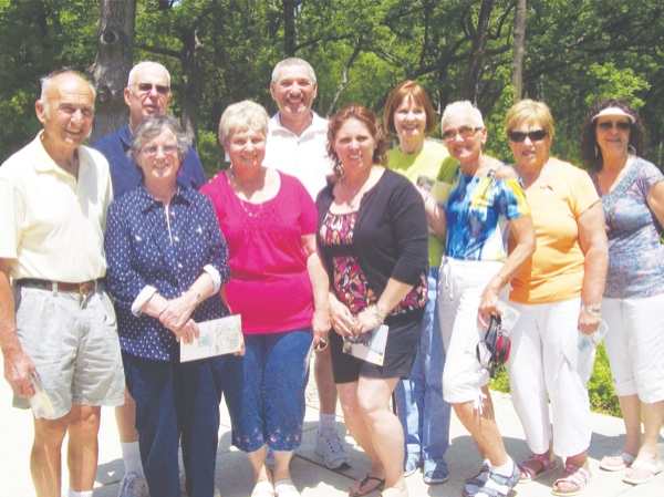 Appearing in the picture: Tour Group 2: Back Row, Left to Right: John Sterling, Terry Hora, Inge Sedey; Front Row, Left to Right: Nick Koplos, Sandy Sterling, Linda Hora, Terry and Linda's daughter, Joanie Koplos, Pat McFarland, Carole Cavello. (Photo provided)