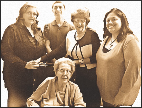 Left to right: Diane Oprea, Michael Pedraza, Barbara Caliendo, Jennifer Stover, and sitting Forence Marshall. (Photo provided)