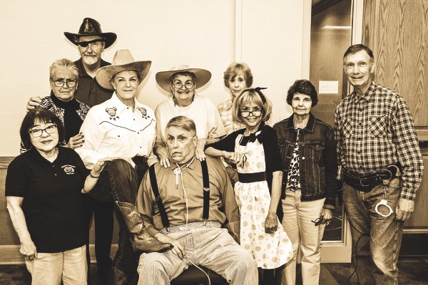 The cast of "Red Velvet Cake War" poses in character at a recent rehearsal. (Photo by Tony Pratt/Sun Day)