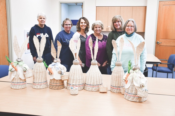 Mary Price (third from left) is a basket-weaving instructor and creates highly creative works that teaches to classes, some offered in Sun City. (Photos by Christine Such/Sun Day)