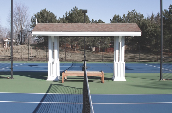 The board unanimously approved tennis courts 1 and 2 (above) to be converted to pickleball courts. (Photo by Chris LaPelusa/Sun Day)