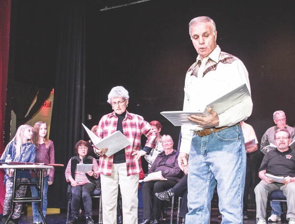 Janet Graf and Bob Hernandez perform their characters Annie and Frank at a recent rehearsal on the Drendel stage. (Photo by Tony Pratt/Sun Day)