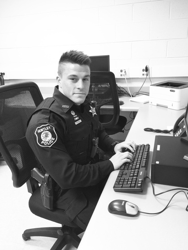 Sun Day Reporter Dwight Esau participated in a police ride-along on St. Patrick’s Day with Huntley Police Officer Brock Larkin. (Photo by Dwight Esau/Sun Day)