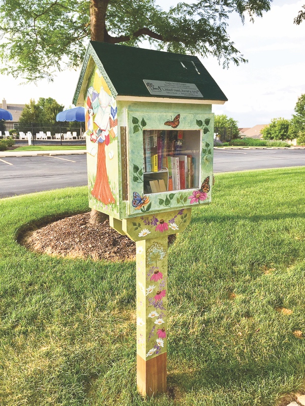 Schipma was approached by the family of Sun City Little Free Library builder Eagle Scout Jarrod Khoo to paint it, Schipma set to work on a theme to match its purpose. (Photo provided)