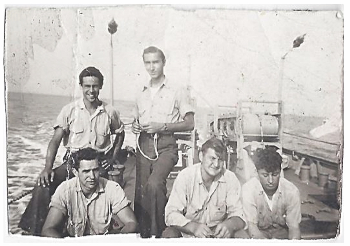 Warren Kaplan (back left) on USCGC Frederick Lee. (Photos provided)