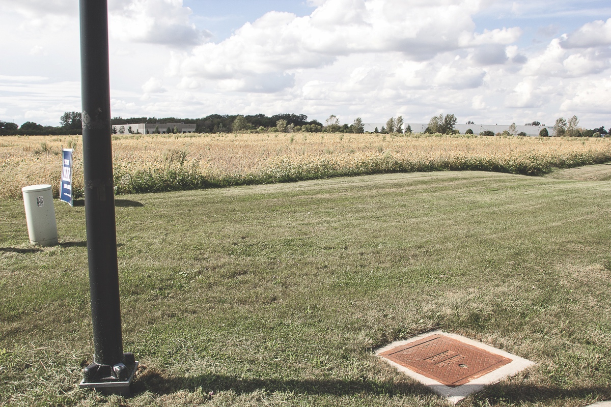 The northwest corner of the Huntley Corporate Park, where the new firehouse will be located on a 2.25acre lot. (Photo by Tony Pratt/Sun Day)