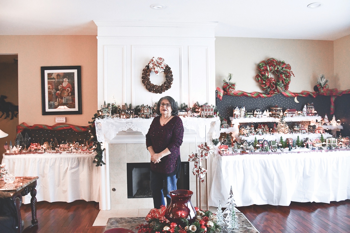 According to Addie Metoyer (above), it takes about two weeks to decorate their home with Christmas decorations. (Photos by Christine Such/Sun Day)