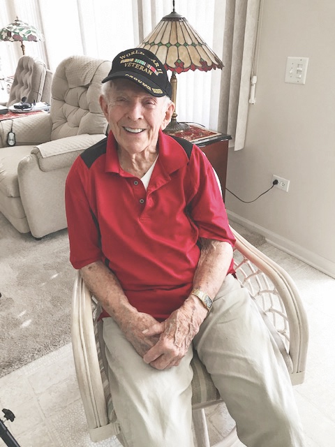 WWII veteran Bob Gordon is turning 100, but his youthful disposition and funny stories never abate. He’s featured below with his granddaughter Amanda Becker. (Photos provided)