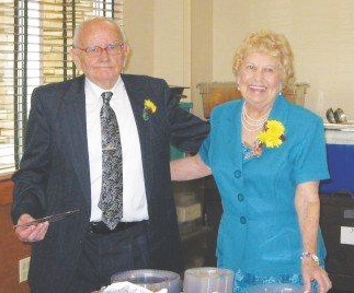 Paul and Joan Soucheck celebrating an anniversary. The Souchecks were married 73 years before Joan’s passing in August of this year.