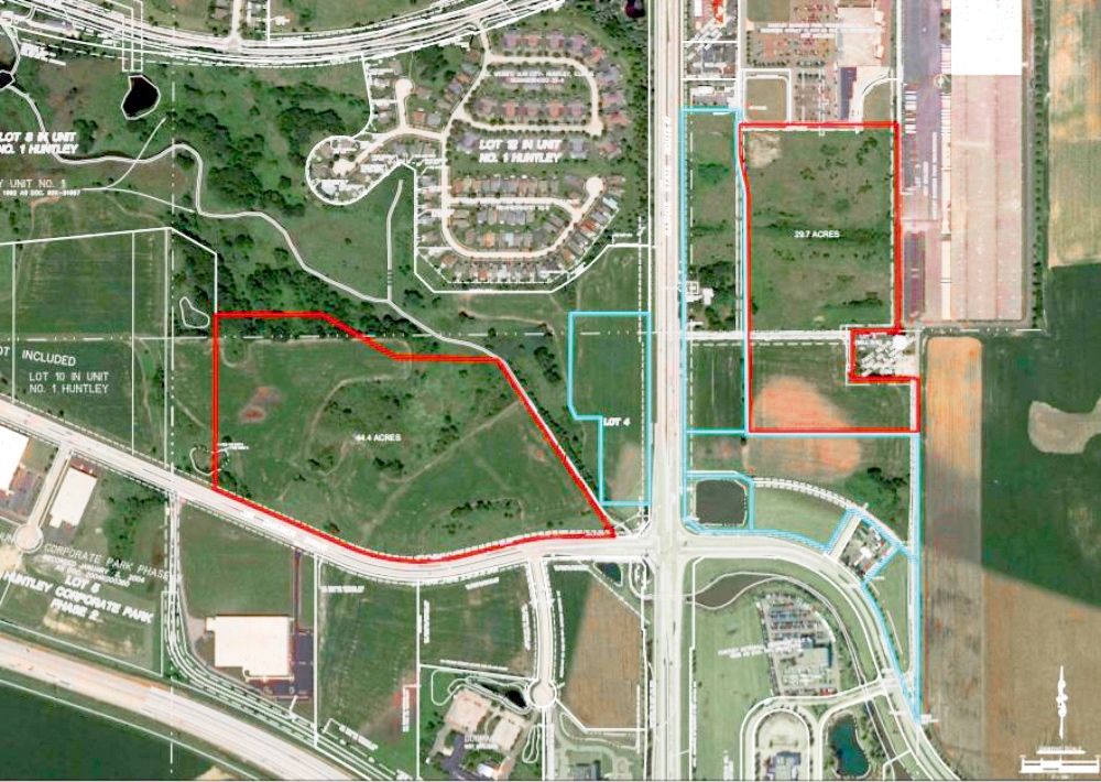 HDLP’s conceptual plans to rezone propety near Jim Dhamer Drive, Freeman Road, and Route 47. (Photo provided)