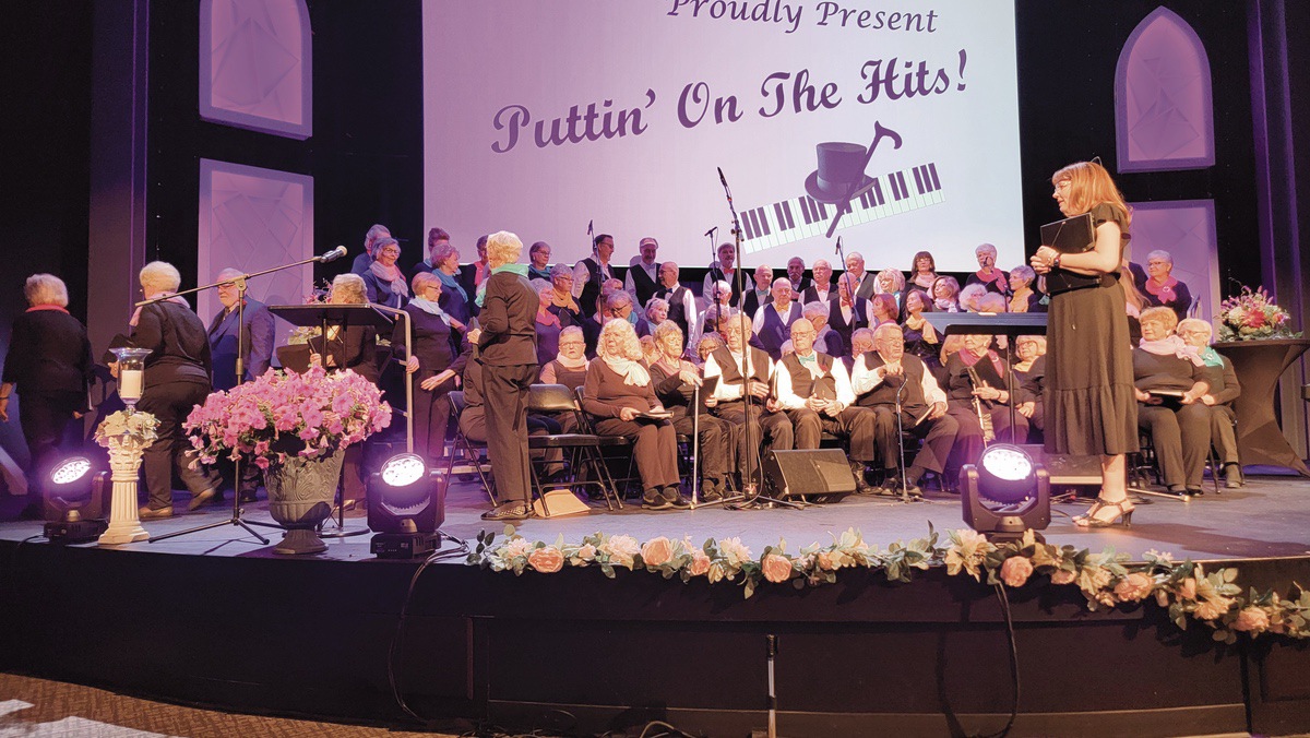 Prairie Singers perform their Puttin’ on the Hits show at Willow Creek Community Church of Huntley. (Photo by Christine Such/My Sun Day News)