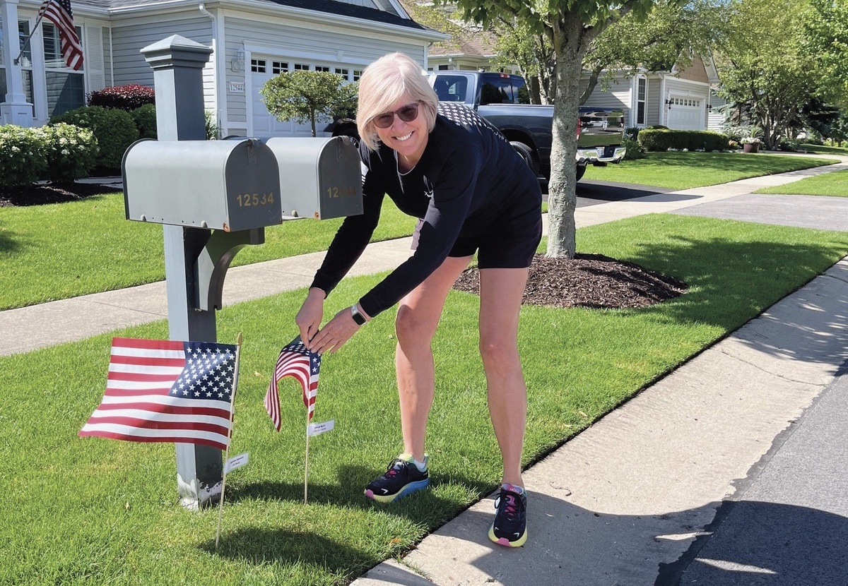 Cindy Byrd, Sun City resident, Air Force veteran, and active Veteran’s Club member, has undertaken a project to spotlight the many veterans that call N9 their home. (Photo by Christine Such/My Sun Day News)