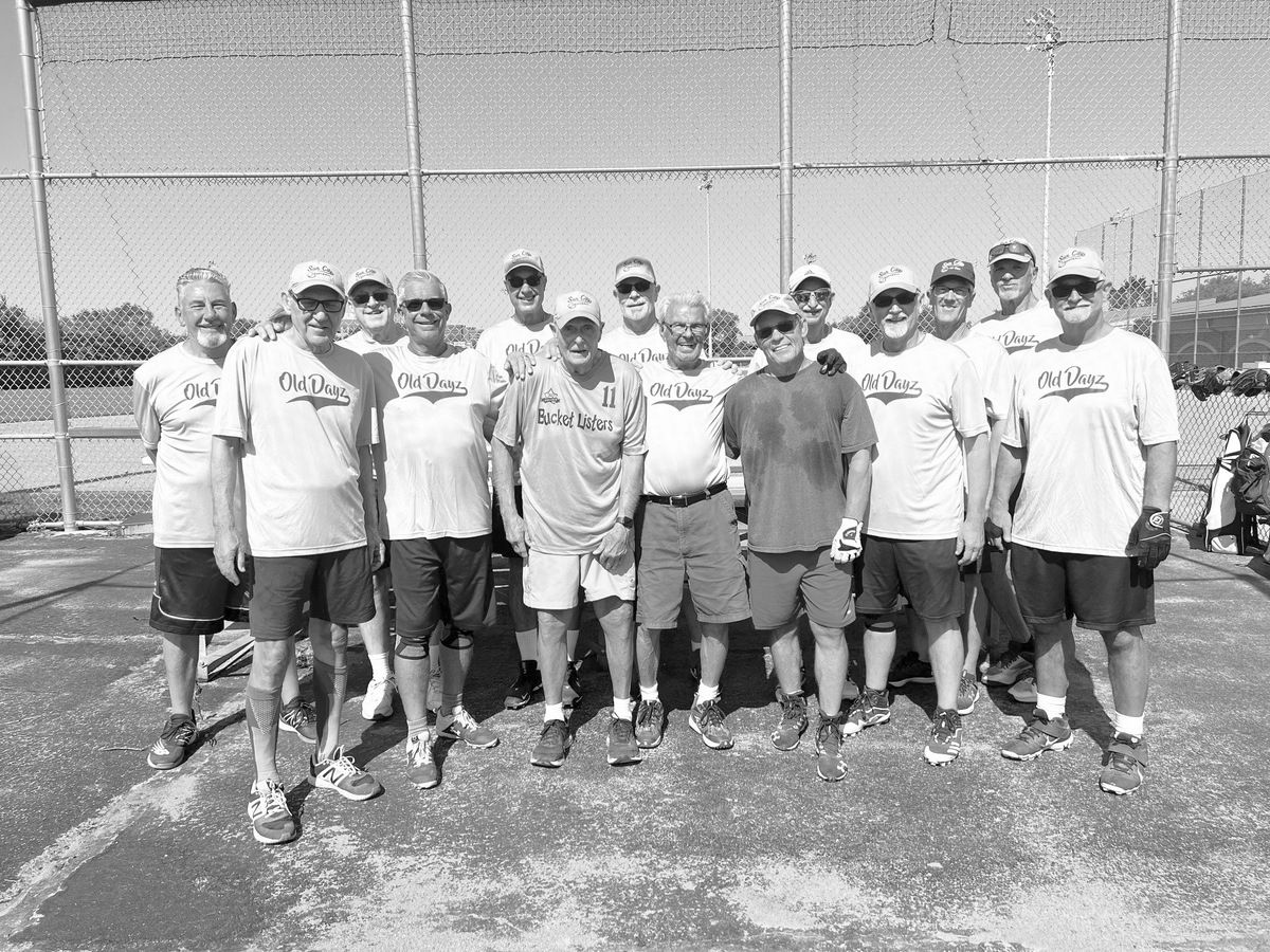 Members of ASAP Garage Door Repair/OLD DAYZ are from left to right: Chuck Hund, Alex Poulos, Gary Krewer, Bill Russell, Pete Lazar, Brian Schroeder, Tom Moore, Frank Yacono, Pat Klatt, John Roccosanto, Mike Kaczmarek, Jeff Williams, Tim Holst and Joe Gattone. Not pictured is SC fielder Mike Grantham. Managers/coaches were Brian Schroeder and Gary Krewer. (Photo provided)