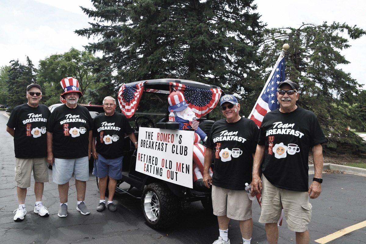 The ROMEOs at the 25th Anniversary Golf Cart Parade.