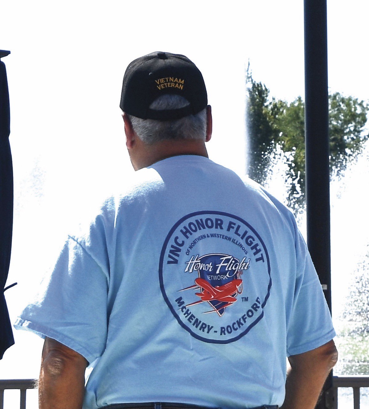 Each veteran receives a shirt i fying their group.