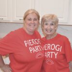 Pierogi party hosts Jennifer Jacobsen (L) and Theresa Bigos. (Photo by Christine Such/My Sun Day News)